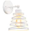 iDEGU Lampada da Parete Interno Vintage Applique da Parete Orientabile Lampada da Soffitto Creativo Design Spirale in Metallo Moderno E27 Illuminazione per Camera da Letto Soggiorno (Bianco)
