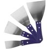SHINEOFI 4 Pezzi Raschietto Inossidabile per Pulizia e Applicazione Stucco Spatole per Cartongesso Strumento Professionale per Rimozione Vernice e Riparazioni Domestiche
