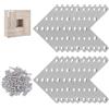 SMYJDMM Angolo piatto 90 gradi, 20 connettori piatti in acciaio inox a forma di L, angolo angolare, in acciaio inox, a forma di L, per armadio, tavolo, sedia (80 x 80 mm)