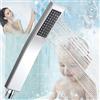 SoundZero Doccetta a Mano per Risparmio Idrico, Soffione Doccia a Risparmio d'Acqua, Doccetta a Mano per Risparmio Idrico, Soffione Doccia Pressurizzato ad Alta Pressione in Acciaio Inossidabile