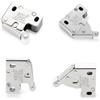 CARTONGESSO FAI DA TE - Cricchetti a molla push pull modello mini Latch. Clic clac, serratura per sportelli e botole di ispezione - scrocco con meccanismo di apertura a pressione (4 pz, Argento)