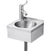 QUNFARIYBHU Lavello da Cucina, Lavello a Parete Piccolo Lavello Professionale Acciaio Inox Lavamani in Acciaio Inossidabile Installazione Facile Lavello per Camper Montaggio a Parete (30x27x13.5cm-A)