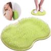 KIKVTER Piedi Scrubber per Doccia, Pediluvio Massaggiatore Piedi, Tappetino in Silicone Antiscivolo, Spazzola Schiena Doccia, Spugna Doccia Silicone, Pad Massaggio Schiena con Ventose, Esfoliare