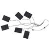 Yosoo Health Gear Pad Riscaldante per Vestiti Elettrici, Cuscinetti Riscaldanti Elettrici USB con Elementi Riscaldanti da 6 Pezzi, Temperatura Regolabile in 3 Modalità, Pad Scaldabiti per Giacca Invernale
