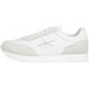 Calvin Klein Jeans Sneakers da Runner Uomo con Logo, Bianco (Triple White), 44