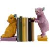 Kare Design Fermalibri Pig Party (2 pezzi), multicolore, motivo animali, maiali, per bambini, rivestimento antiscivolo, soggiorno, decorazione per scaffali o credenze, 30 x 13 x 15 cm (altezza x