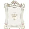 AELS Cornice portafoto vintage, 12,7 x 17,8 cm, elegante cornice antica con vetro frontale, da appendere alla parete, idea regalo, rosa bianca con rampicanti