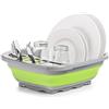 Zeller 26625 - Scolapiatti pieghevole, in plastica, colore: Grigio/Verde