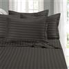 Elegant Comfort Best, Softest, Coziest 6-Piece Sheet Set. - 1500 Thread Count Egyptian Quality Luxurious Wrinkle Resistant 6-Piece Damasco Stripe Lenzuola, Full Grigio