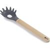 LACOR 68189 - Cucchiaio di Pasta Silicone Unite, Server Spaghetti Professionale, Manico in Legno di faggio, Non Macchia la Padella, Resistente alle Alte Temperature, Privo di BPA, 32,5 cm, Grigio