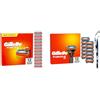 Gillette Fusion 5, 24 Lamette di Ricambio per Rasoio Gillette Fusion5, Con Striscia Lubrificante per una Scorrevolezza Fluida e 6 Lame per una Rasatura Profonda e Duratura, Lama Barba Uomo