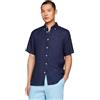Tommy Hilfiger Camicia Maniche Corte Uomo, Bianco (Optic White), XS