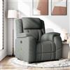 Iiaky 4015711 Poltrona Massaggiante Reclinabile Grigio Scuro in Tessuto Poltrona Relax Elettrica Con Sistema Alzapersona,Reclinabile a Letto E Seduta Ergonomica In Tessuto Per Arredo Salotto,Soggiorno