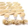 Hair2Heart 25 x 0.5g Extension Capelli Veri Cheratina - 40cm, Colore #22 Biondo Chiaro, ondulato