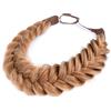 BOBIYA - Fascia per capelli sintetici a 2 fili, con trecce intrecciate classiche, trecce intrecciate, elasticizzate, per donne e ragazze, accessorio boho (Bionda fragola)