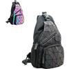 CAFINY Marsupio geometrico Zaino luminoso geometrico Borsa luminosa geometrica Borse da viaggio olografiche Zaino retrò per uso quotidiano, università e lavoro