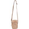 styleBREAKER Borsa a tracolla da donna piccola con cerniera, mini borsa Unicoloured regolabile, borsa per cellulare 02012382, colore:Beige