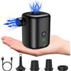 SUJAHHUJIQ Pompa ad aria elettrica, Pompa ad aria portatile, Mini pompa ad aria ricaricabile con 4 ugelli, Gonfiare pompe ad aria sgonfiate per piscina galleggiante materasso ad aria aria letto, anello di nuoto