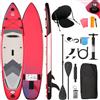 Devoko Tavola SUP Gonfiabile 330cm | Sup 2-in-1 con Sedile Kayak & Accessori, 130kg Max - Ideale per Surf, Pesca, Yoga, Sfumatura Rosa