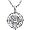 ROMANTICWORK 12 collane con segno zodiacale in argento Sterling 925, costellazione, ciondolo con segno zodiacale, collana oroscopo, regalo per uomo e donna, 22 x 22 mm (Anhänger) / 56 cm + 5 cm (Kette