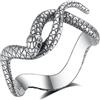 EUDORA Harmony Ball Anello Serpente in Argento Sterling S925 per Donne e Uomini, Fascia Serpente Cool Regolabile e Aperta, Gioiello Originale Ideale come Regalo per Mamma e Papà