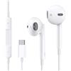 WSPLO USB C Headphones,TYPE C Earphones Wired HiFi Stereo Noise reduction,USB C Headphones with mic Type C in ear Mic&Volume Control Earbuds for iphone 15 headphones,iPhone 15 Pro,Galaxy S23 A54 P40,Mate 40