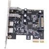 MEIBAOGE Scheda di espansione USB 3.2 Gen1 Tipo C e USB PCIExpress ad alta velocità da 5 Gbps con staffe in metallo per PC Computer
