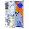 Topme Custodia per Telefono per Redmi Note 11 Pro/Note 12 Pro(4G) / Note 11E Pro (6.67 Inches), Cover per Cellulare con Motivo Verniciato Trasparente in Morbido Silicone TPU - Fiori 4