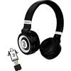 TECHMADE Juventus - Cuffie Senza Filo Cuffie Wireless Over-Ear, Cuffie Bluetooth Pieghevoli, con Microfono Incorporato, HiFi Stereo, Micro SD Slot, FM Radio per iPhone/Android/Viaggio/PC (+ pen drive)