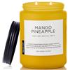 M&SENSE Candele Profumate Esotico Mango e Ananas, candele decorative da 550g (fino a 110 ore), 2 stoppini aroma tropicale per ambienti, candela profumata regalo per amici/famiglia