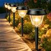 Quntis 6 Pezzi Luci Solari da Giardino, IP65 Luci da Esterno Giardino Automatico Bianco Caldo/RGB con Foro di Drenaggio, Lampade Solari per Cortile, Prato, Patio, Vialetto