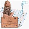 Bisoo Il Lenzuolino Magico 40x80 - Lenzuola Carrozzina Neonato con Angoli e Completamente Impermeabile 2in1: Lenzuolo in Cotone Jersey + Coprimaterasso - Traspirante, Silenzioso, Oeko-Tex (80x40 Auto)