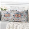ECZOIL Set di 2 federe decorative per cuscino, 30 x 50 cm, stile bohémien, stile vintage, in divano, 12 x 20 cm, per casa, soggiorno, camera da letto, divano, bohemien, art decor