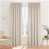 PONY DANCE Tende Camera da Letto Moderna con Fettuccia Tende Beige Chiaro per Salotto Eleganti Decorazione 200g/m² Curtains Lino per Interni 2 Pezzi L 140 x A 300 CM
