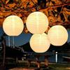 Bawoo 4 lanterne solari a LED da 25 cm, per esterni, impermeabili, luce bianca calda, a energia solare, per terrazze, giardino, cortile, ecc (10 pollici)