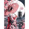 MAXBYE DIY 5D Diamond Painting Arts Kits per Adulti, Paesaggio Japanese Donna Diamond Art Kit Full Drill Immagini Cristallo Artigianato Diamante Punto Croce Pittura Decorazioni per Casa Regali 30x40cm