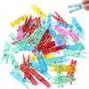 JJiaoLinin Plastica Mollette Trasparenti,100 Pezzi Mollette da Bucato in Plastica Trasparenti Piccole Mollette da Appendere per Foto Mini Mollette da Bucato Mini Clip con Molla per Foto(Colorate)