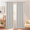 BellaHills Tende Oscuranti per Interni Isolanti Termiche con Anelli Tenda Finestra per Camera da Letto e Soggiorno Tende per Salotto Moderne, 2 Pezzi 132L x 240A cm, Pietra Pomice