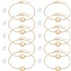 NBEADS 10 set Kit di Vassoi per Braccialetti In Oro, 10pz catena per Braccialetti In Acciaio Inossidabile, 10pz Base A Castone per Gioielli e 10pz Cabochon In Vetro, 50 anelli di Salto per Gioielli