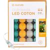 GuirLED - Guirlanda luminosa con sfere di cotone LED USB - Luce notturna per bambini, 2 ore, adattatore di alimentazione doppia USB 2 A incluso, 3 intensità - 32 sfere 3,2 m - Emisfero