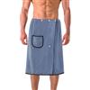 TYXHXTF Kilt Sauna Uomo, Asciugamano da Bagno Telo con Tasca, Asciugamano Sauna con Elastico Flessibile in Vita e Chiusura a Bottoni per Doccia SPA Palestra, 70 x 150 cm