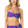 Goldenpoint Donna Costume da Bagno Blooming Sea - Parte Alta del Bikini - Fascia Incrociata Leggermente Imbottita e Spallina Removibile in Microfibra Fantasia Floreale Taglia 2B Colore Multicolor