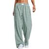 Rapbin Pigiama da donna, lungo, estivo, 2025, in cotone, a quadretti, morbidi, per il tempo libero, con tasche, Gingham verde, S