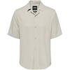 ONLY & SONS Onsdash Life Reg Solid Visc RES SS Shirt Camicia, Rivestimento Argento, L Uomo