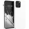kwmobile Cover per Apple iPhone 12 Pro Max Custodia - Back Case per Smartphone in Silicone TPU - Protezione Gommata - bianco