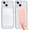 Knrlqim 2 Ventosa per Telefono,Ventose per Telefono in silicone,Compatibile con Tutti i Modelli,Porta Smartphone per Selfie e Video,Hands-Free, Accessori Telefono(Trasparente & Rosa chiaro)