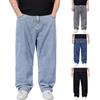 IQYU Jeans larghi da uomo Regular Fit Jeans classici a gamba dritta casual pantaloni in denim plus size leggeri pantaloni da salotto taglio cowboy taglio originale jeans cargo slim fit chino per uomo
