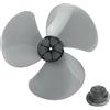 SPORTARC Ventola elettrica in plastica da 30,5 cm, accessorio di ricambio per ventola, parte di ricambio a 3 foglie, per piantana da pavimento, parete/ventilatore da tavolo, nero trasparente