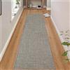 Cheerx Tappeto da cucina antiscivolo, lavabile, tappeto da cucina in tessuto assorbente, di alta qualità, per corridoio, cucina, sala da pranzo, lavanderia (grigio titanio, 43 x 180 cm)