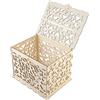 HERCHR Scatol a di Nozz e Legno con Coperchio per Matrimoni, Porta Buste per Ricevimento Matrimonio Anniversario con Serratura(Mr & Mrs)